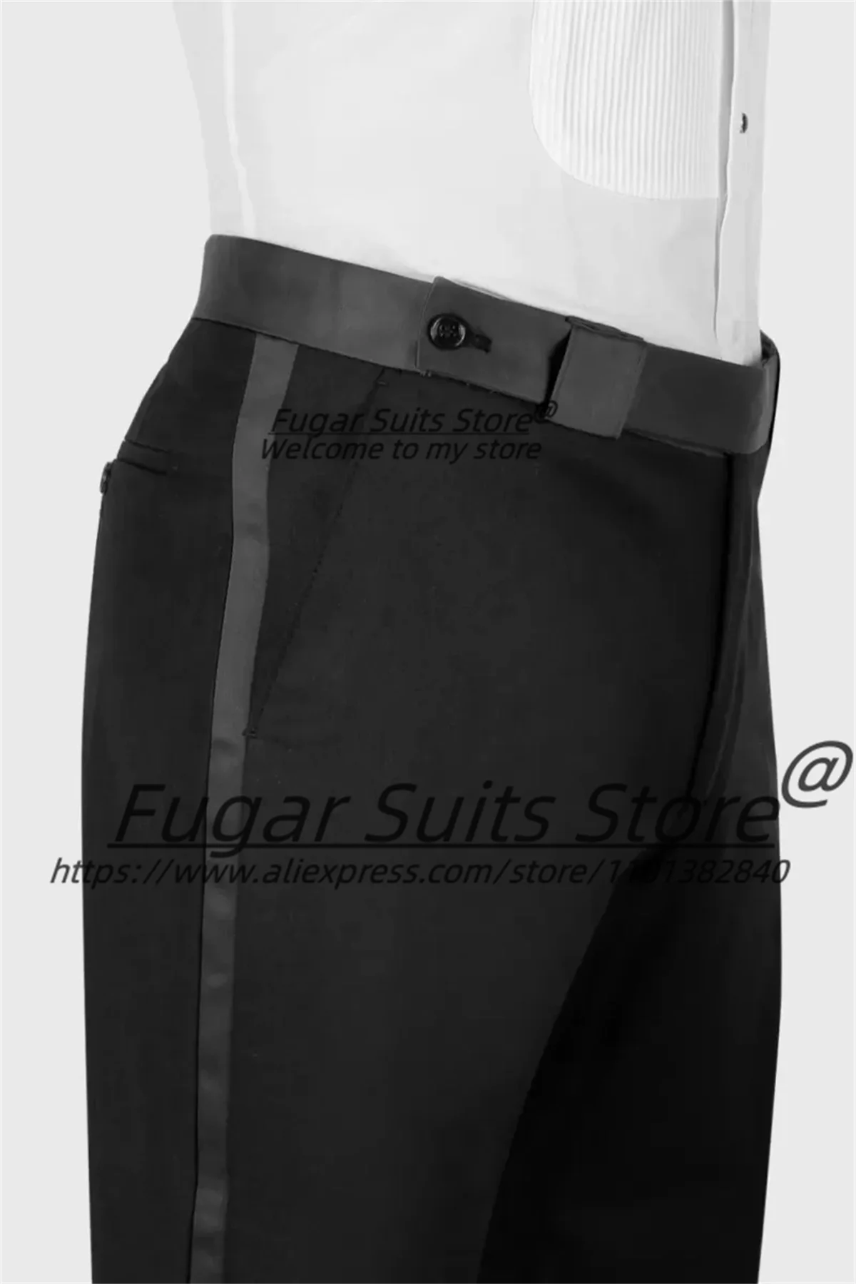 High-end Black Formal Groom Wedding Tuxedos Customized Slim Fit Double Breasted Groom Wedding Tuxedos 2 Pieces Sets Ropa Hombre