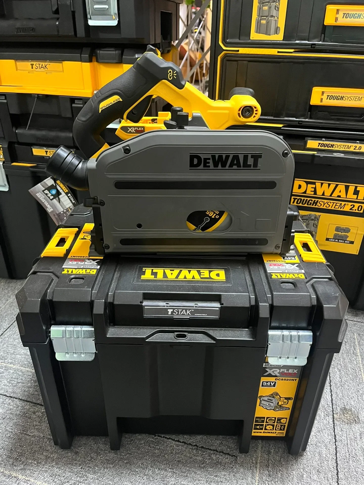 

New DeWalt DCS520B 60V MAX 6-1/2" Cordless TrackSaw Only the body contains a toolbox