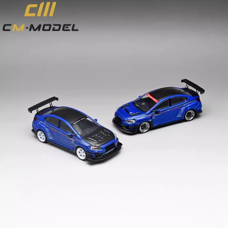 CMModel 1/64 STI Varis Widebody Diecast With replacement wheel blue