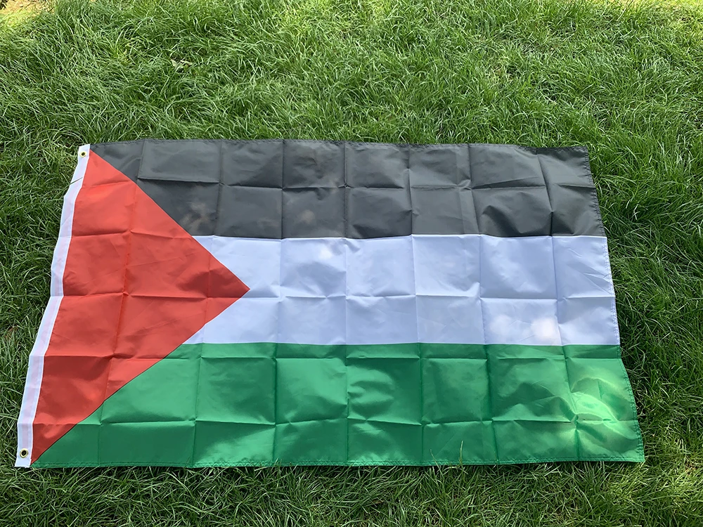 TIKI العلم فلسطين العلم 3x5ft 90x150 سنتيمتر البوليستر فلسطين العلم الوطني المعلق للزينة