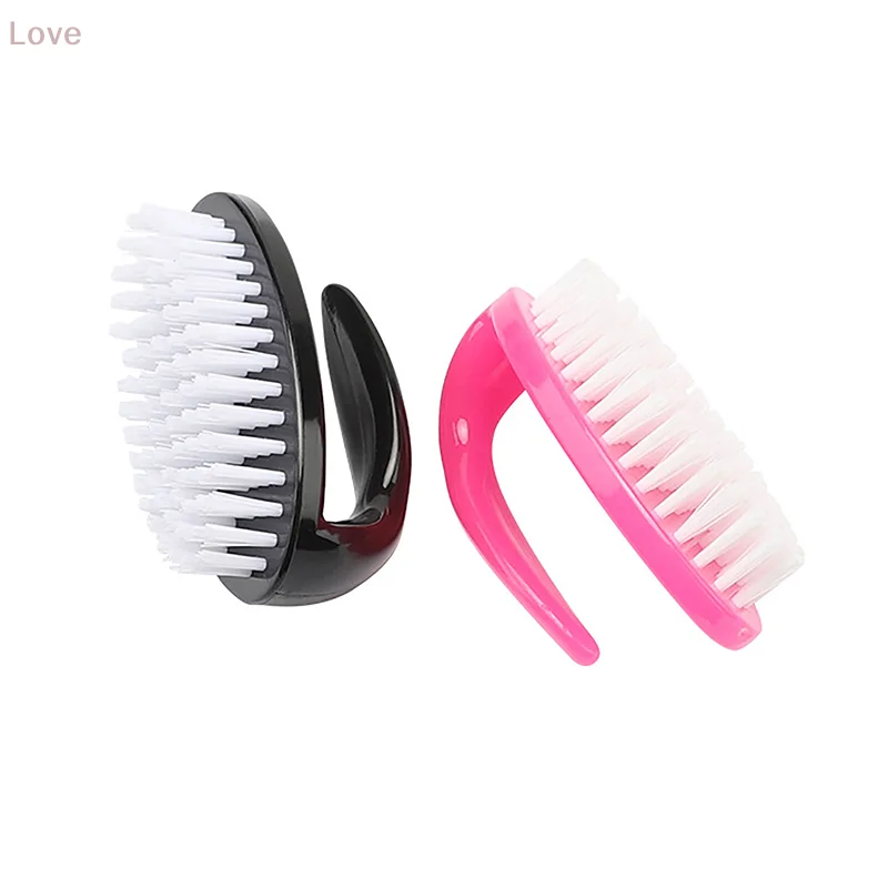 [L&P]1개 네일 브러쉬 네일 아트 매니큐어 페디큐어 부드러운 먼지 제거 파우더 클리닝 브러쉬 도구 투명 혼 브러쉬