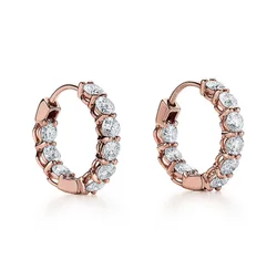1.62ctw Round Cut Lab Grow Diamond Drop Earrings Solid 14k Rose Gold 100% Real Diamond Earring Praty Gift for Lady Fine Jewelry