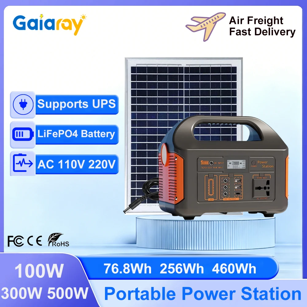 Gaiaray 500W 300W 100W Portable Power Station Solar Generator 460Wh LiFePo4  Battery 110V 220V Energy Power Plant for Camping RV - AliExpress 44
