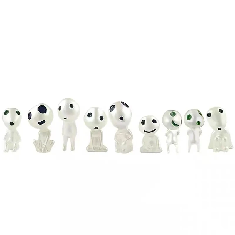Luminous Elves Mini Figures Fish Tank Decor Kodama Glow in The Dark Figures Garden Micro Flower Potted Landscape Ornament view 2
