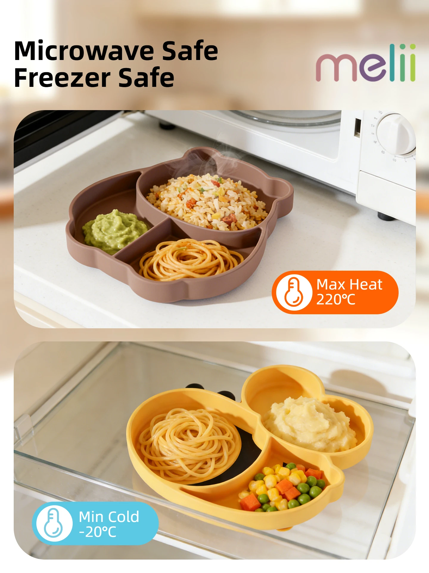 Melii Silicone Suction Plate D - Baby Food Dinner recension och pris