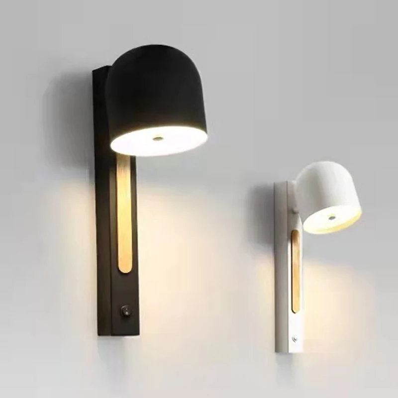 Nordic Creative Iron Wall Lamp Modern Rotating LED Wall Lights Living Room Bedhead Study Room desk Lamp Home Lighting Fixtures