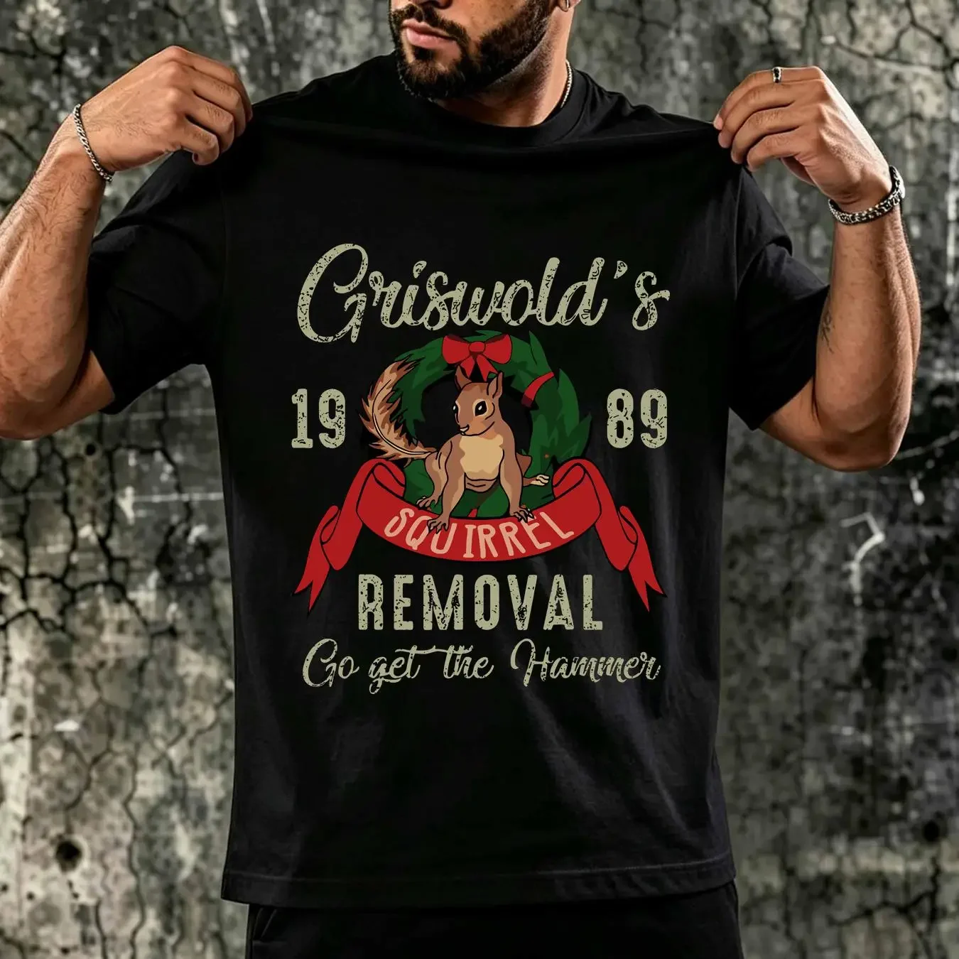 washed T Shirt Griswold's Squirrel Removal Funny Christmas Vacation Retro Griswold Xmas long or short sleeves vintage Washed
