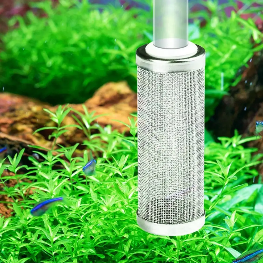 Cylinder Aquarium Inflow Inlet Filter Stainless Steel Useful Water Inlet Protective Sleeve 12mm/16mm Shrimp Nets Aquarium Filter