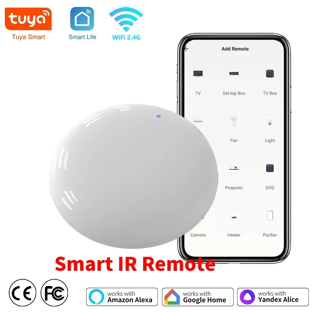 Tuya WiFi IR Remote Control Smart Universal for TV Air Conditioner Alexa Remote Control Work with Google Home Yandex Google