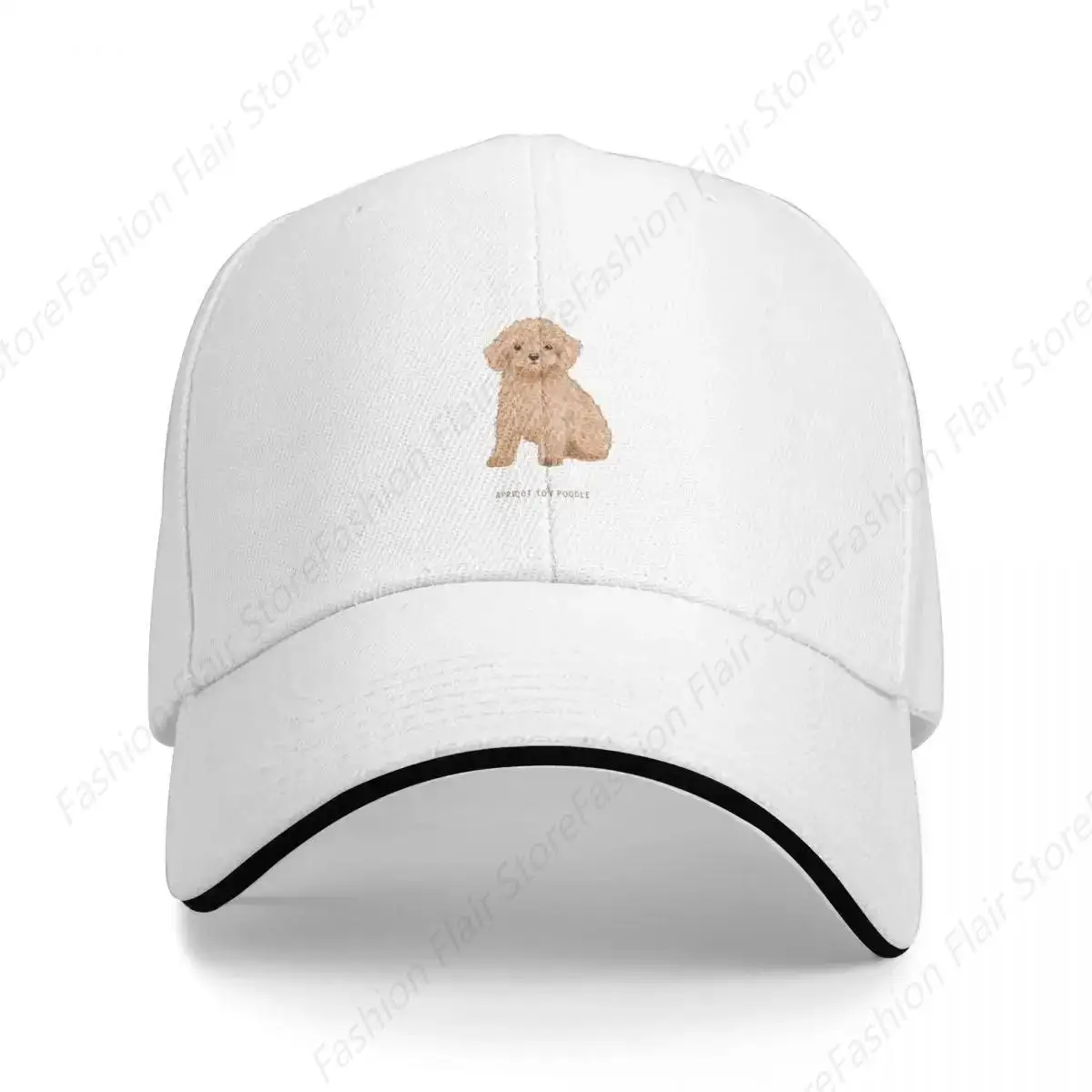 cute apricot toy poodle puppy Baseball Cap Luxury Hat Uv Protection Solar Hats foam party hat Hats Man Women's