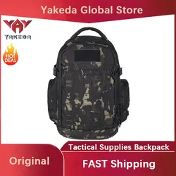 YAKEDA Tactical Backpack Camouflage Sports Outdoor Bag Men's and Women's Large Capacity Travel Supplies Mountaineering Bag Camp