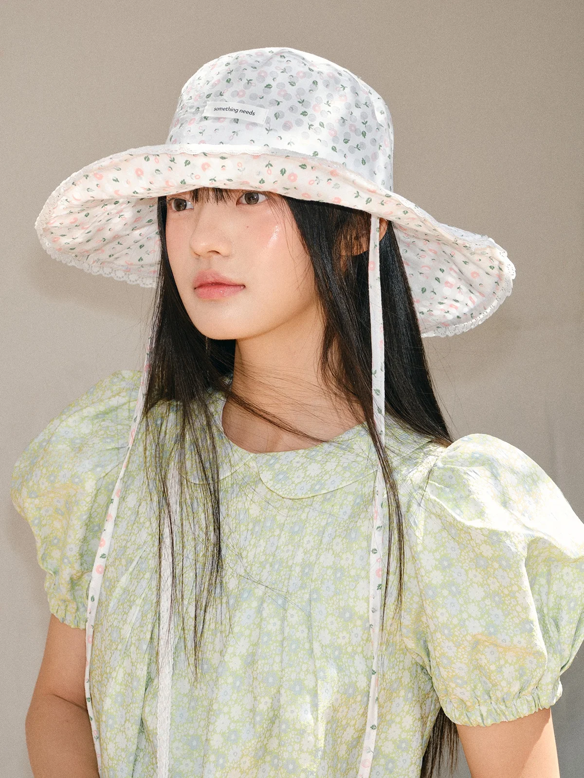 

Feytiy Breathable Cotton Linen Fiing Cap Summer Floral Print Large Brim Foldable Sunade Buet Hat Women's Faion Accory