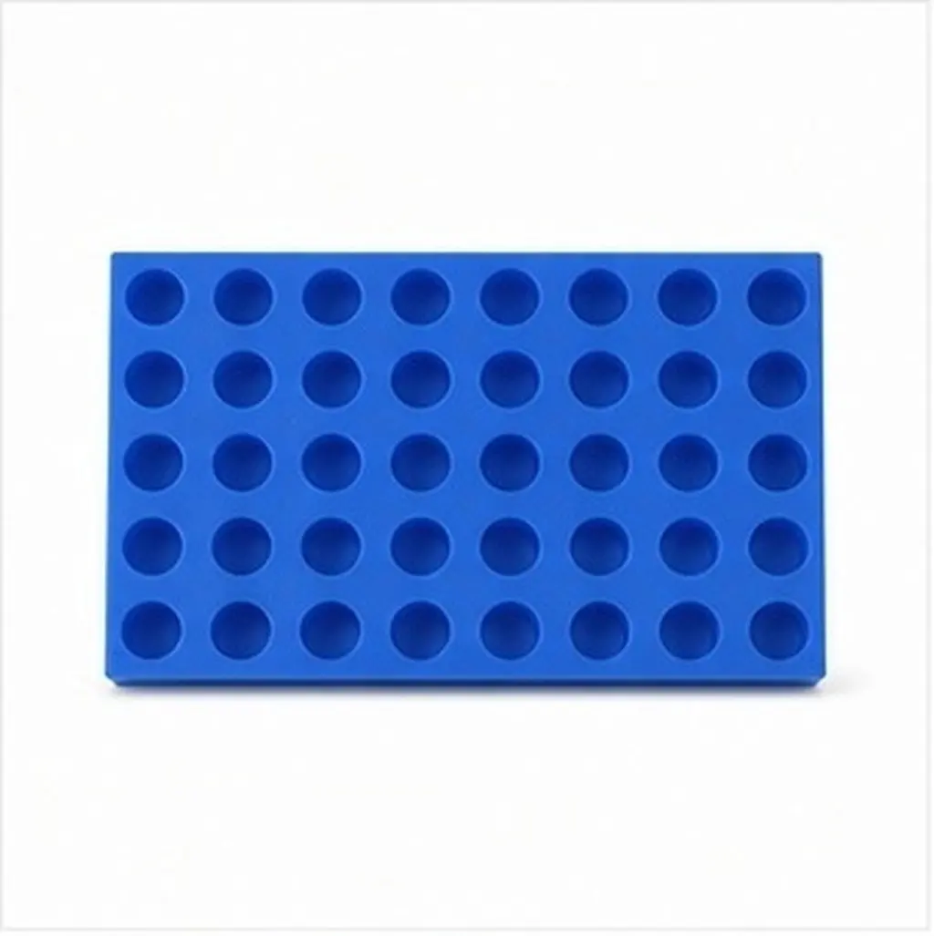 40-Hole Plastic Vial Rack for 10-15ml Tubes – Stackable Lab Sample Bottle Holder, Stable Specimen Organizer