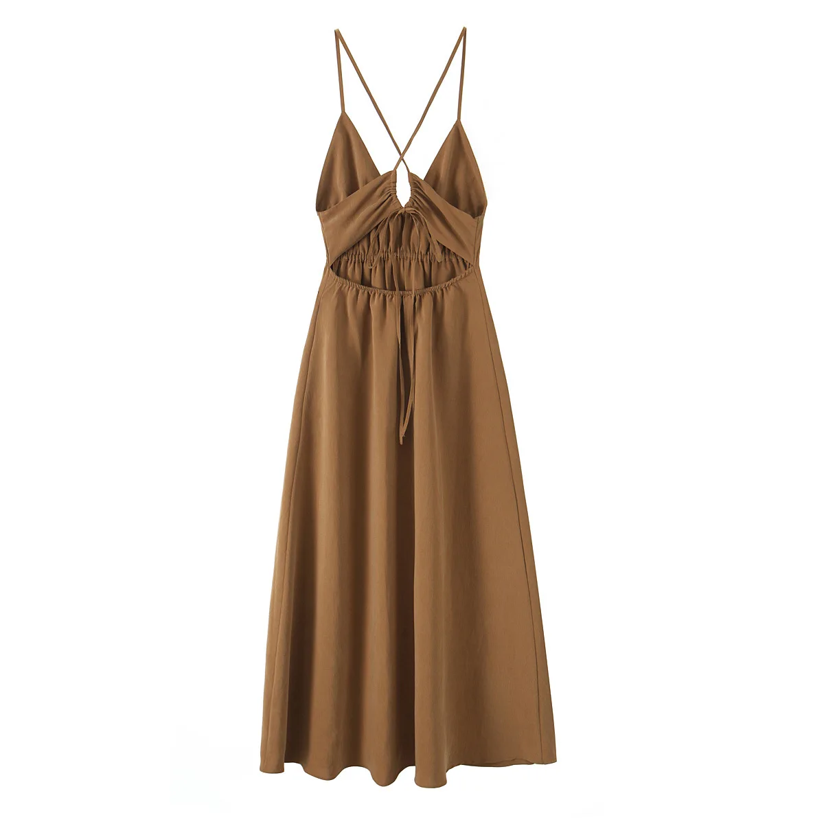 

Korejepo Fashion Women Summer Dress Wholesale New European American Style Hanging Hollow Flute Strap Vestidos Foreign Trade