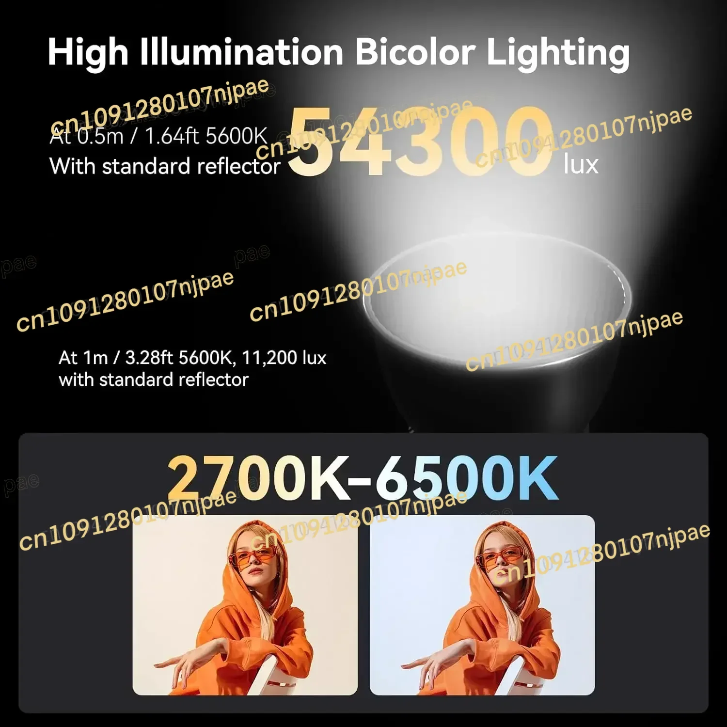 Mała lampa wideo SmallRig RC 60B COB z wbudowanym akumulatorem 3400mAh i szybkim ładowaniem Type-C PD, ręczna lampa LED dwukolorowa