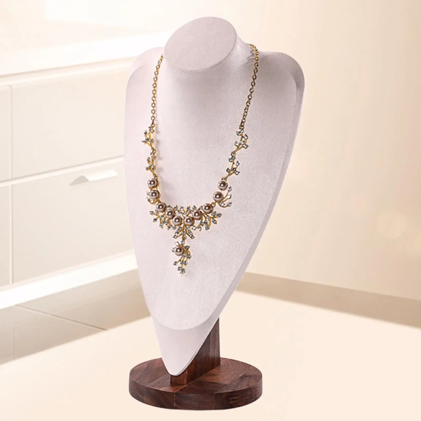 

Necklace Display Chain Bust Stand Holder Storage Rack Presentation Shop Countertop Decorate Stylish Elegant Jewelry Bust Stand