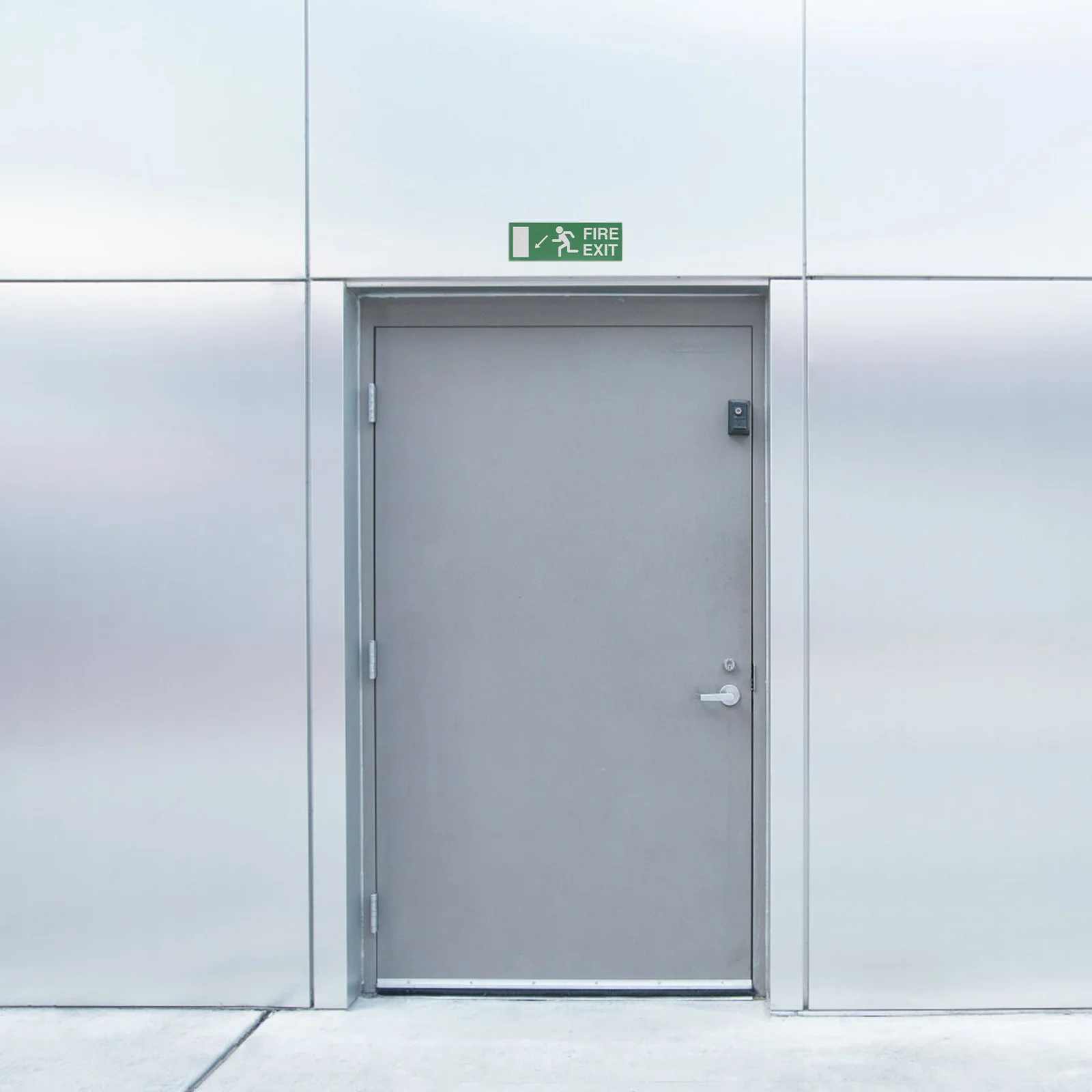 Fire Exit Sign Sticker Self Adhesive For Office Building Corridor Staircase Emergency Route Safety Warning Decals Exit