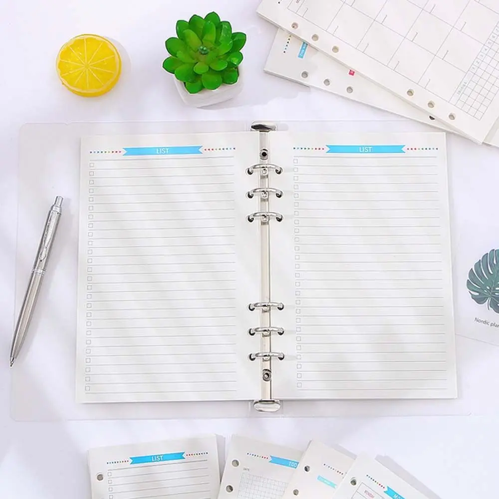 School Supplies Paper Stationery To Do List Weekly Diary Notepad Loose Leaf Notebook Monthly Planner Refill Inner Core Paper