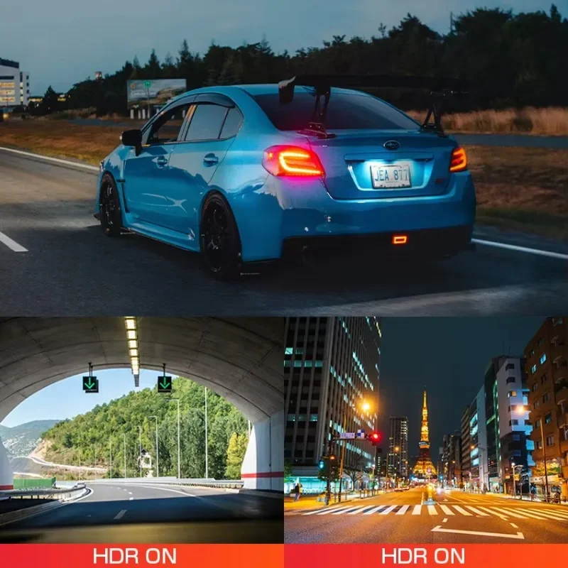 AKEEYO Telecamera per auto 3 vie Smart Ai Specchio Bsd Adas 3 lenti Dashcam con Wifi