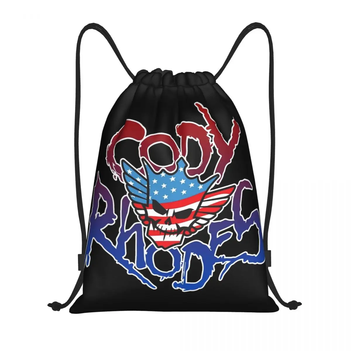 Cody Rhodes Drawstring Backpack Sports Gym Bag American Nightmare Logo String Sackpack for Hiking