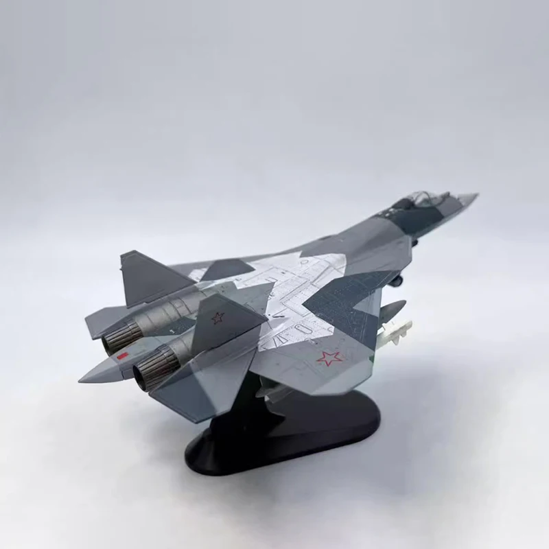 Diecast Original 1:100 Scale Air Force Su-57 Stealth Fighter Alloy Model Collection Decoration Toy Gift Decration Souvenir