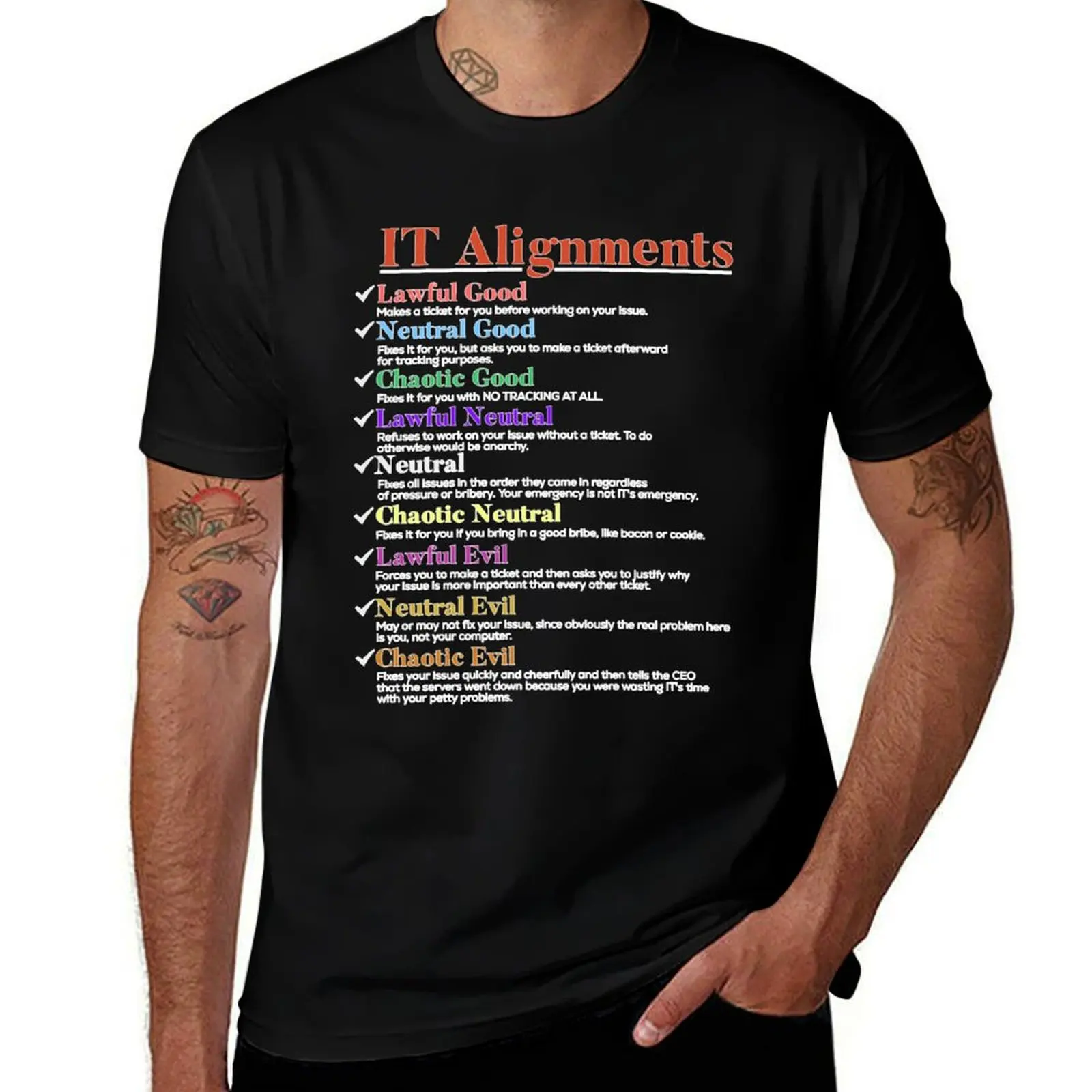 It alignments - lawful good neutral good chaotic good T-Shirt Anti-Wrinkle Short Sleeve T-Shirt