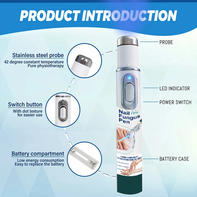 Fungus Care Repair Pen Anti Fungus Blue Light Repair Pen Onychomycosis Painless Removal Foot Repair Products Laser Pointer