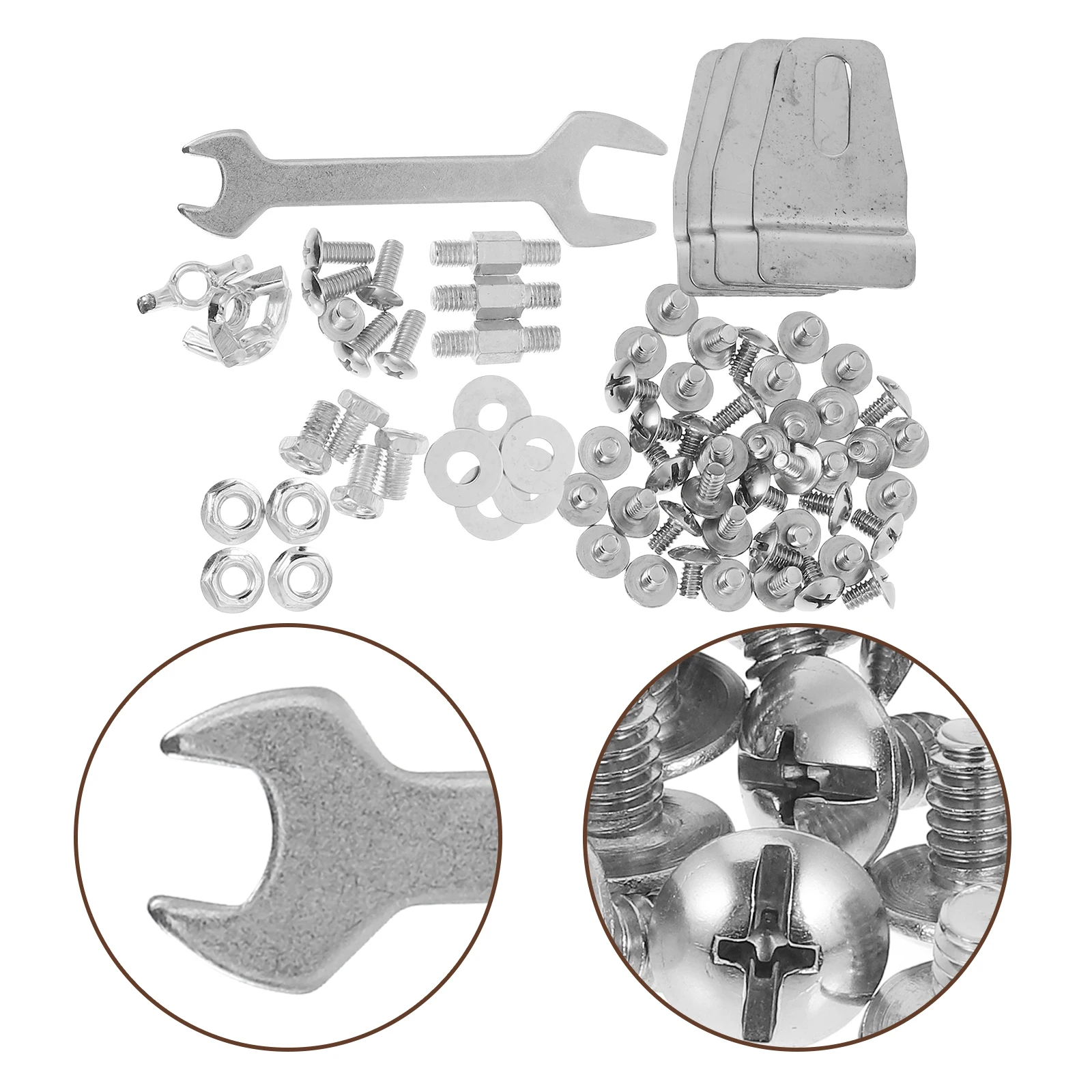 

1 Stainless Steel Patio Replacement Hardware Kit Outdoor Tools Installation Kit For Parts Metal Accessories Durable Screws Bolts