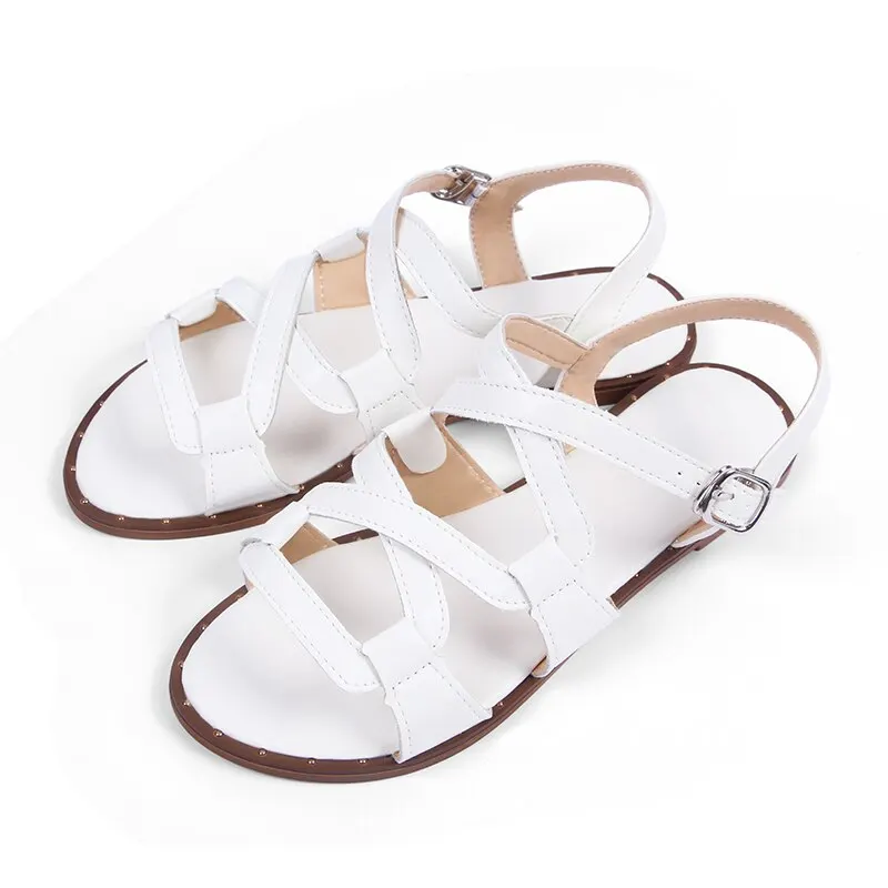 Women Summer Sandals Rome Shoes Outdoor Casual Slip-on Shoes Ladies Beach Sandalias Comfortable Flatform Slides White Footwear