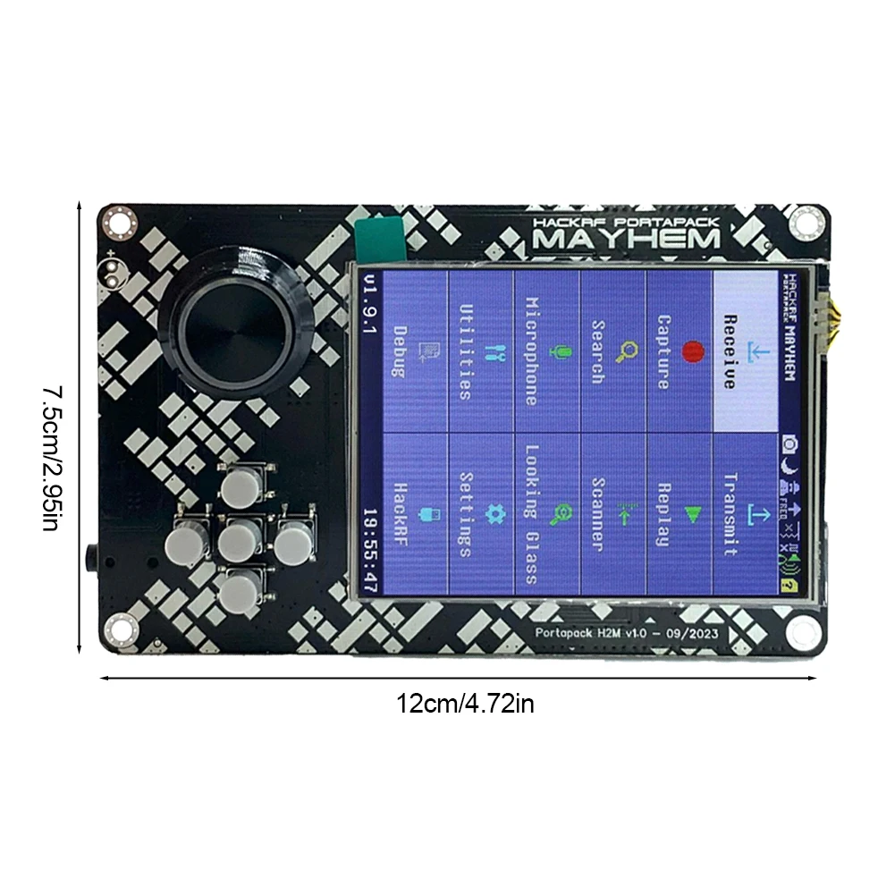 PortaPack H2M Signature Edition for R9 V1.9.1 SDR Radio 10.00MHZ TCXO Analog GPS Assembled 3.2inch Screen SDR Radio for Hackrf