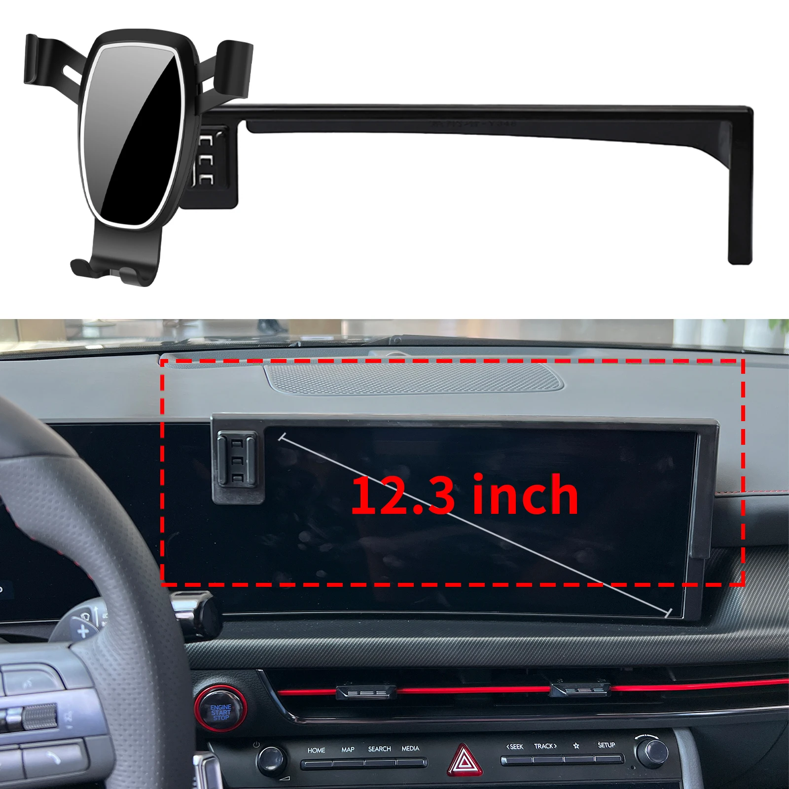 

fit for Hyundai Sonata 2024 2025 2026 N-line Navigation Bracke Screen Base Phone Holder Mount Car ​​accessoires