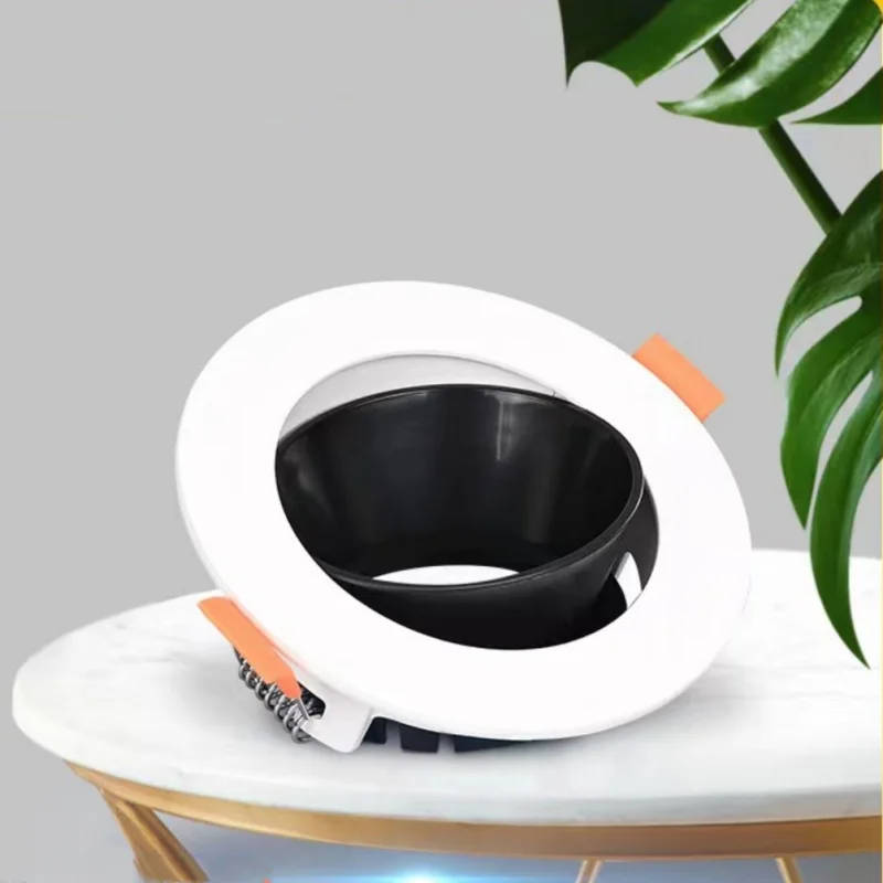 

GU10/MR16 Downlight frame Aluminum housing cover round Ceiling LampRecessed Adjustable Angle LED Spot light holder fixed AC220V