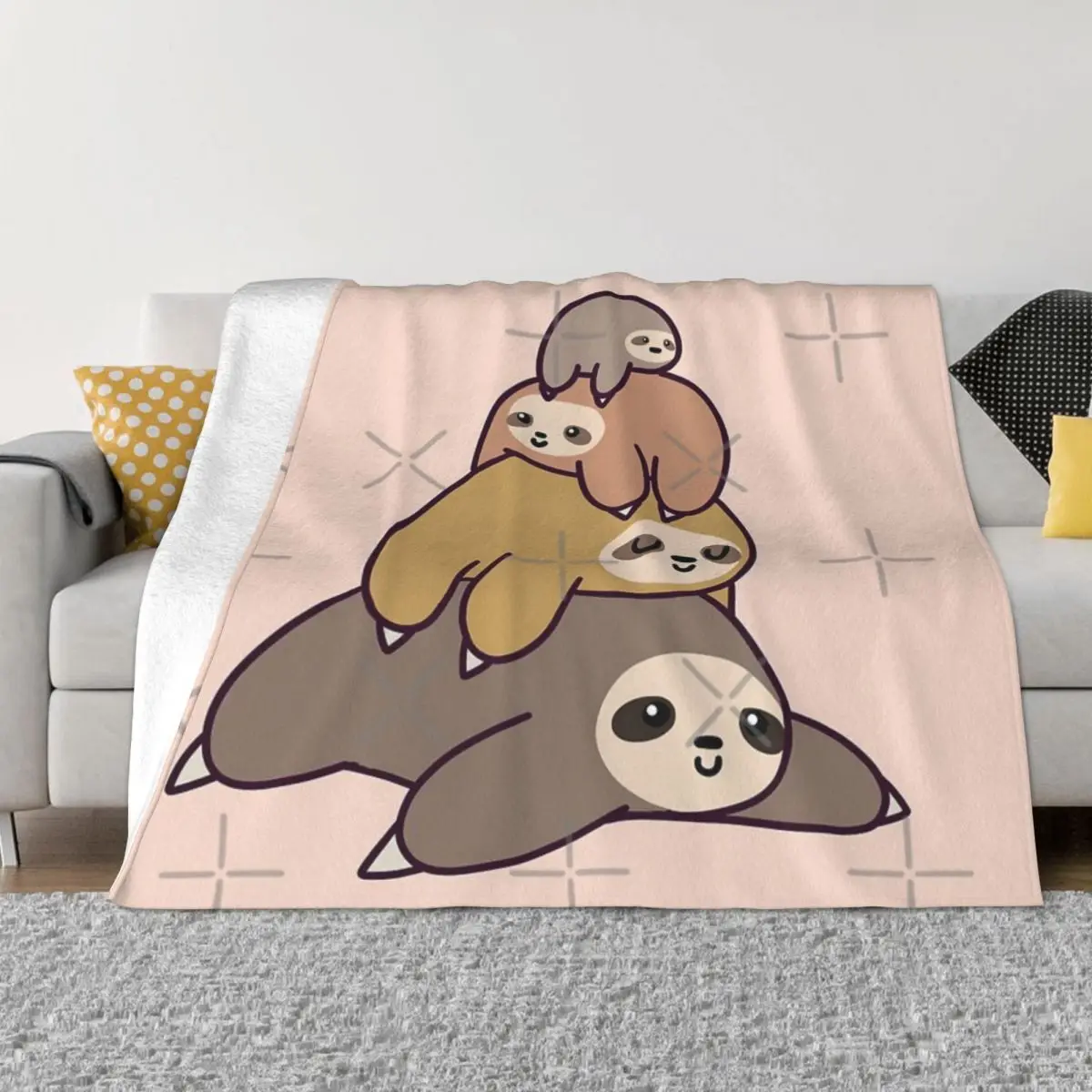 Sloth Stack Home Bed Blankets Quilt For Bed Blankets And Throws Throw Blanket