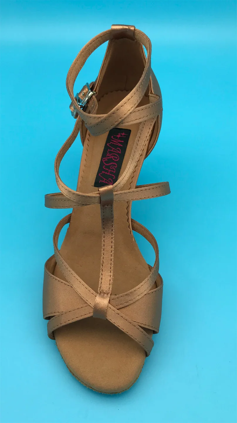 รองเท้าเต้นรำละตินแฟชั่นและใส่สบายรองเท้าซัลซ่าห้องบอลรูมรองเท้าสลิปออนปาร์ตี้และรองเท้างานแต่งงานจัดส่ง6232DTN ฟรี