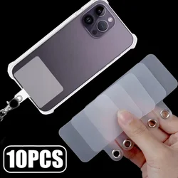 10/1PCS Universal Matte Phone Lanyard Tabs for Phone Tether Card Cord Gasket Clip Loop Hole Hanging Strap Patche for iPhone