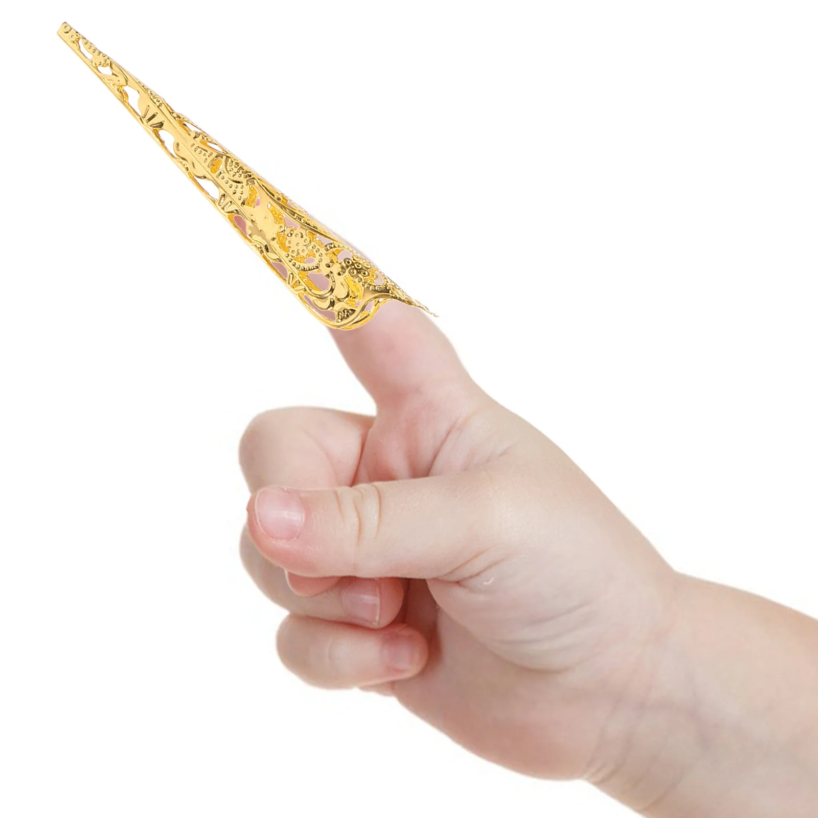 

10Pcs Metal Hollow Out Fingertip Nail Claw Rings Fake Finger Claws for Halloween Cosplay Party Performance Jewelry
