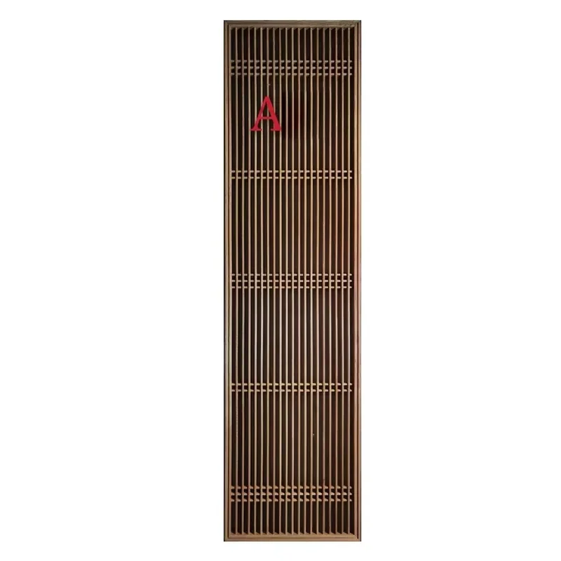Traditional Chinese Solid Wood Interior Room Partition Screens Sliding Wall Timber Board Divider Panel Office Partition