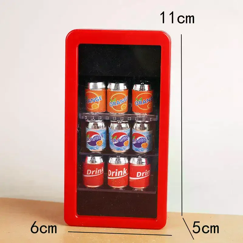 1:12 ドールハウスミニチュア冷蔵庫缶飲料飲料キャビネットモデルドールハウススーパーマーケットアクセサリーごっこ遊びおもちゃ DIY