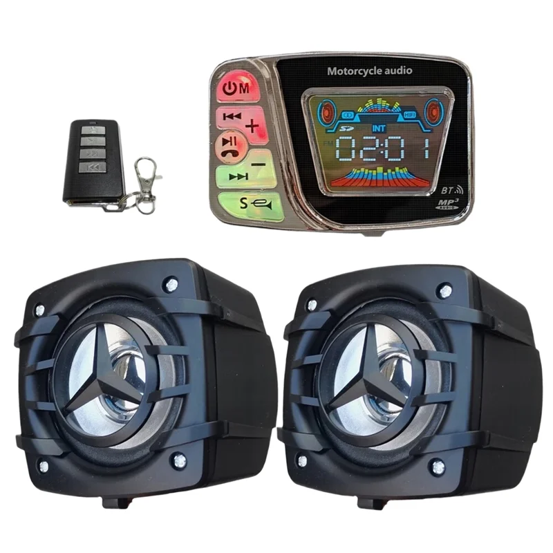 

TF Card Support Bluetooth Motorcycle Horns FM Radio Music Player Playback USB Waterproof Speaker Bluetooth