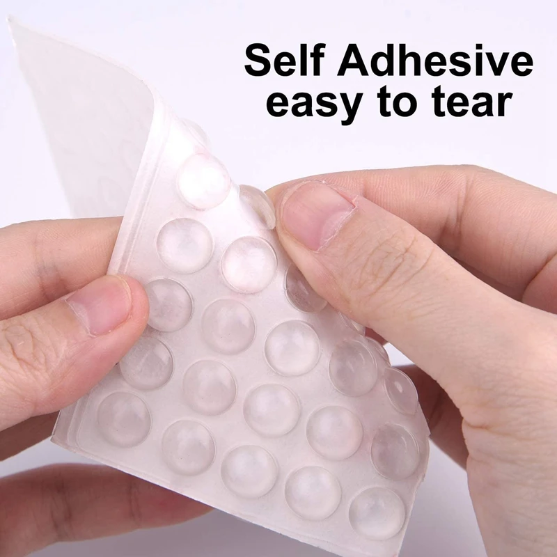 100 Capsules Self-Adhesive Rubber Furniture Bumper Pads For Doors Cabinets Drawers Furniture Glass Tables Crafts