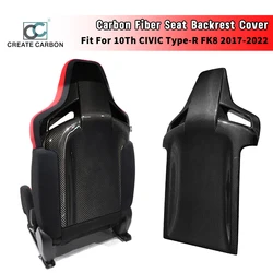 Carbon Fiber Backseat Cover for 10th Gen Civic Type R FK8 Typer Seat Backrest Overlay Seat Back Cover Seat Anti Kick Pa Cover