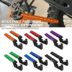 For 125 200 250 350 380 400 450 520 525 530 EXC MXC Adjustable Passenger Foot Peg Extensions Footpegs Extended Motocross Parts