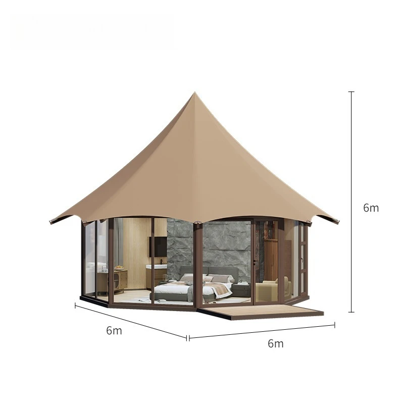 Factory Direct Outdoor Vacation Hotel Camping Moldproof Family Hotel Tent
