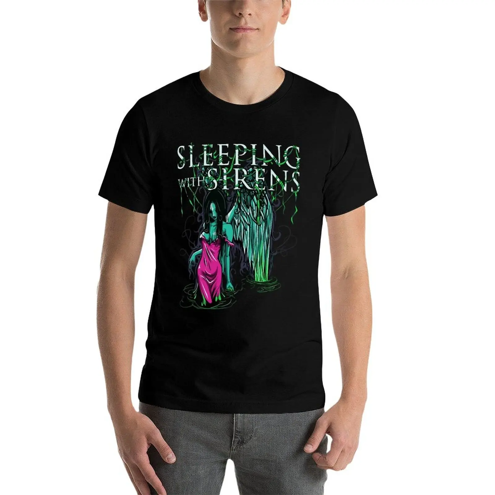 Special Present Sleeping With Sirens Youth Teenager Gifts Movie Fans T-Shirt Classic Crew Neck Cotton T-Shirt - view 3