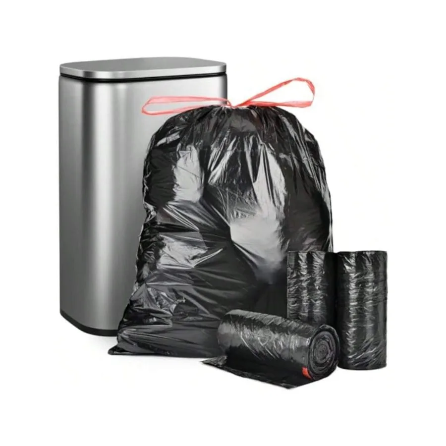 

CZ Ultra Strong 13 Gallon Drawstring Trash Bags 60 Count Large Heavy Duty Thicken Plastic Tall Kitchen Garbage BagsPerfect For