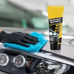 Car Headlight Cleaner Lens Cleaner Repair Paste Cleaning Paste Headlight Polish Long-Lasting Stain Remover UV Protection For Car