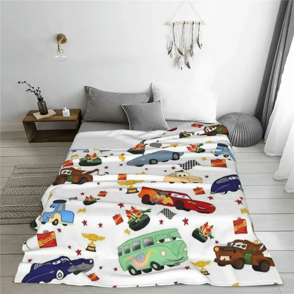 Life Is A Highway Lightning McQueen coperta velluto stampa auto traspirante coperta Super calda per divano letto peluche trapunta sottile