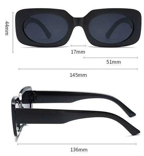 Vintage-Sonnenbrille mit quadratischem Rahmen, modisch, trendig, heiß, für Männer und Frauen, beliebt, Retro-Hip-Hop, weiblich – Detail 5