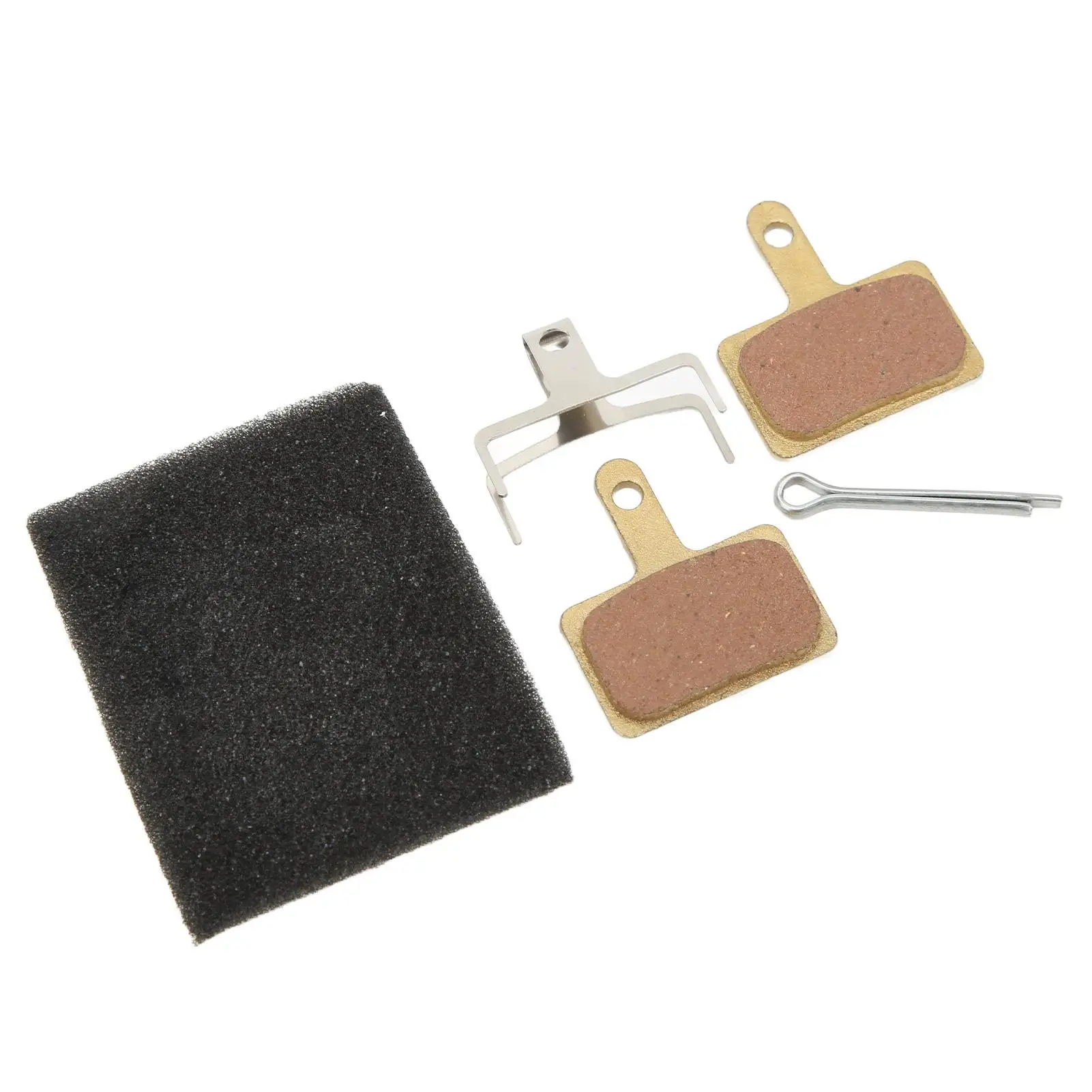 Mountain Bike Disc Brake Pads Semi Metallic Anti Wear Force Balanced 2 Pairs for Durable for riding Performance