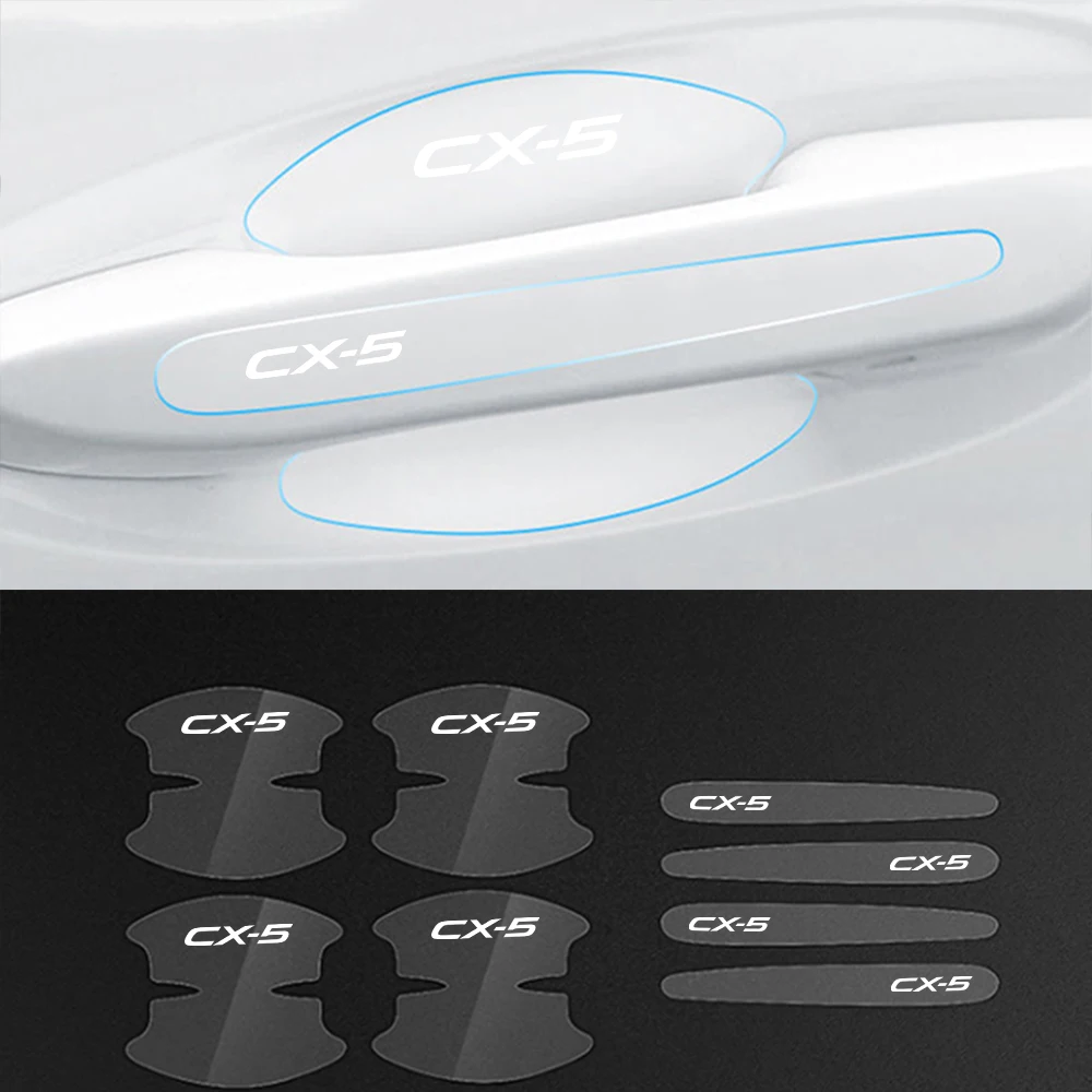 8pcs Car Door Bowl Anti-scratch Sticker Clear Door Bowl Handle Protection Sticker Paint Surface Film For Mazda CX-5 CX 5